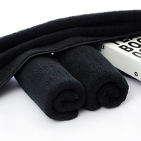 Résistez au chlore pour résister à l'eau de Javel Serviettes professionnelles noires 100% en coton pour spas et centres de fitness