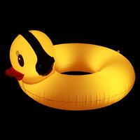 Vente Flash : Bouées de Piscine Gonflables Solaires en Forme de Canard avec Lumières pour l'Été – Idéales pour la Plage et la Piscine