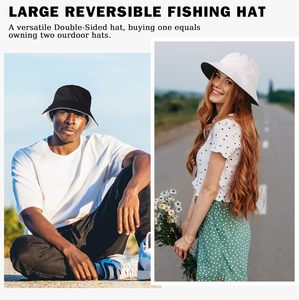 Custom Reversible Logo Bucket Hat Logo Support Embroidery Craft <b>Sunscreen</b> Fisherman Hat Bucket Caps Travel Fishing Casual Hat - Product Image 6