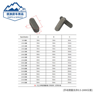 IQIHUI 140Pcs Parallel Drive Shaft Keys 3mm 4mm 5mm 6mm Steel Black <b>Oxide</b> For Machinery Parts - Product Image 2