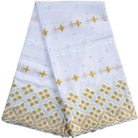 3420 Nouvelle Arrivée Dentelle Nuptiale Blanche Broderie Lafaya Africaine Voile Suisse avec Pierres Nigérienne pour Robe à Dubaï