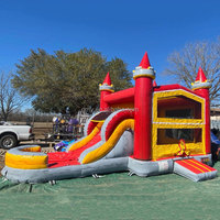 GMY Gonflables Double Toboggan Château gonflable Combo Gonfiabili Château Gonflable Professionnel Maison gonflable Toboggan aquatique pour enfants