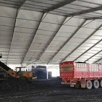 Carpa de Exhibición Tipo A de Aluminio Blanco de 30m X 60m, Carpa Grande para Ferias Comerciales y Eventos al Aire Libre con Capacidad para 1200 Personas