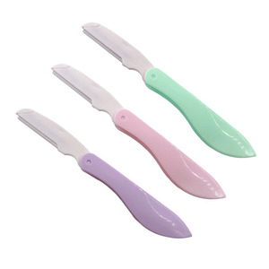 Rasoir à sourcils pliable en acier inoxydable, lame à micro-mailles, tondeuse à poils du visage portable pour femmes, usage quotidien - Product Image 4