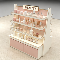 Présentoir cosmétique personnalisé, comptoir d'exposition Beauty Island, étagère à maquillage, vitrine ronde OEM pour parfums et soins de la peau, kiosque de beauté pour centre commercial