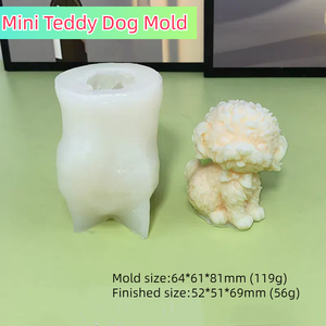 Moule en silicone fin et délicat pour mini chien en peluche facile à démouler à la main faisant <span class=keywords><strong>des</strong></span> moules d'aromathérapie pour chiens <span class=keywords><strong>chats</strong></span> chiots - Product Image 2