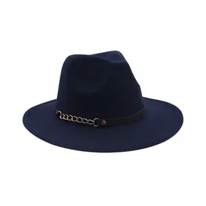 أزياء مخصص فيدورا قبعة كبيرة قبعة بحافة واسعة القبعات للجنسين