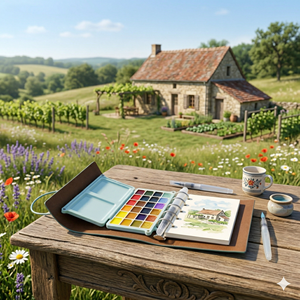 ชุดสีน้ำพกพา BOMEIJIA OEM&ODM พร้อมพาเลทพกพาคุณภาพพรีเมียมและกระดาษสีน้ำสำหรับอุปกรณ์ศิลปิน - Product Image 3