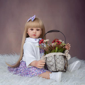 Bébé réaliste poupées en silicone souple <span class=keywords><strong>60cm</strong></span> <span class=keywords><strong>Reborn</strong></span> enfant en bas âge poupées fille jouet bébé cadeau d'anniversaire - Product Image 3