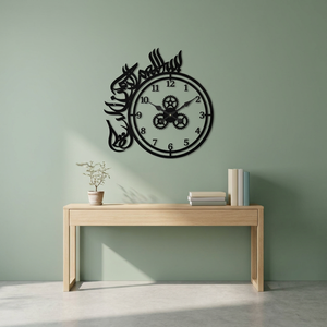 Modern Metal <b>Wall</b> <b>Clock</b> Round Abstract Geometric Design <b>Silent</b> Quartz Analog Living Room Hanging Decor - Product Image 4