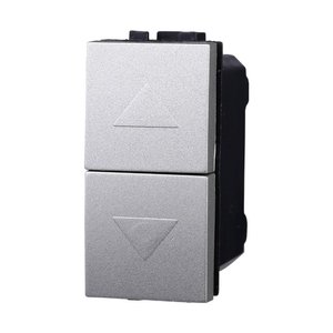 Interrupteur à enrouleur gris 2P 10A, bouton haut et bas, interrupteurs rotatifs compatibles avec Bticino Living International - Product Image 1