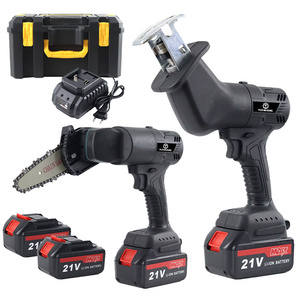 เครื่องมือไฟฟ้าแบตเตอรี่ลิเธียม 21V พร้อมเลื่อยโซ่ เลื่อยเซเบอร์ และเลื่อยตัดมุมสำหรับทำสวน - Product Image 6