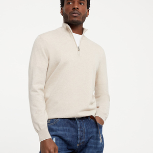 Suéter de <span class=keywords><strong>Cuello</strong></span> <span class=keywords><strong>Alto</strong></span> Personalizado con Logotipo, Tejido en Lana, Mohair y Cachemira, Manga Larga, con Cierre, para Invierno - Product Image 1