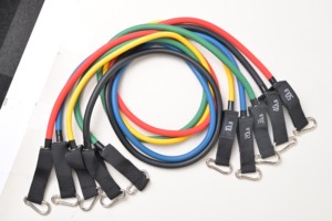 Juego de 11 Cuerdas de Resistencia para Ejercicio, Bandas de Látex para Entrenamiento de Fuerza, Yoga, Pilates, Gimnasio en Casa - Product Image 3