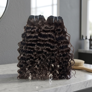 Lots de Cheveux Humains Naturels Vierges Indiens Bouclés, 100% Cheveux Vierges à Double Trame Faite à la Machine, Vente en Gros, Cheveux Bouclés Profonds - Product Image 1
