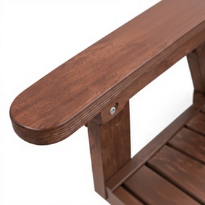 TACASA Durable Outdoor Modern Solid Wood <b>Garden</b> <b>Bench</b> <b>with</b> Center <b>Table</b> for Patio, Park, Hotel, Villa, Courtyard & Farmhouse - Product Image 3