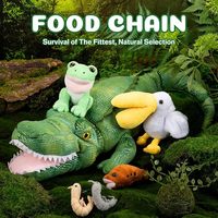 Ensemble de jouets en peluche bon marché grands animaux en peluche crocodile tiennent des animaux en peluche jouets en peluche éducatifs interactifs pour les enfants