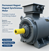 Motor Listrik Magnet Permanen PMSM 15Kw Torsi Tinggi Penggerak Langsung dengan Gulungan Tembaga Segel IP65 Motor Magnet Permanen AC