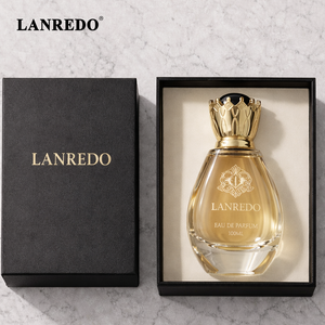 LANREDO Nuevo Diseño, Botella <span class=keywords><strong>de</strong></span> Perfume Vacía <span class=keywords><strong>de</strong></span> Cristal Transparente, Redonda, Elegante, con Figura Femenina, 100 ml, con Tapa <span class=keywords><strong>de</strong></span> Corona - Product Image 4