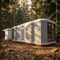 Maisons préfabriquées mobiles de 40 pieds, conteneurs maritimes, maisons modulaires préfabriquées, bureau extérieur, pod