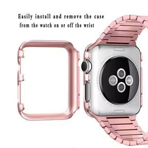 Housse de montre intelligente en métal pour <span class=keywords><strong>Apple</strong></span> <span class=keywords><strong>Watch</strong></span> Series 8 7 6 5 4 <span class=keywords><strong>3</strong></span> 2 1 Housse de protection en <span class=keywords><strong>aluminium</strong></span> - Product Image 4