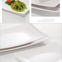 Groothandel Restaurant Servies Melamine Wit Plastic 8 Inch Goedkope Bulk Gerechten Melamine Rechthoekige Dinerplaat