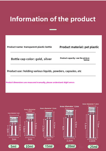 Welcup Pet Trong Suốt Mỹ Phẩm Chai Chất Lỏng 5-180Ml Công Suất Nhỏ Nhựa Nhôm Cap Vít Cap Cho Bóng Mắt Màn Hình - Product Image 2