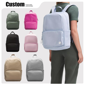 Custom European American Style <b>Lightweight</b> Nylon <b>Backpack</b> for Women Waterproof Canvas Sports Schoolbag Polyester for Summer Use - Product Image 2