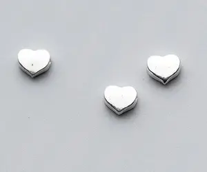 NANA high quality 925 sterling silver 6mm heart beads