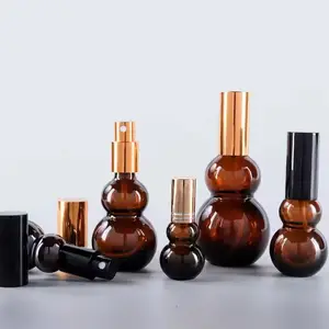Creatieve 10Ml 20Ml 30Ml 50Ml 100Ml Amber Cucurbit Vorm Glazen Etherische Olie Fles Met Goedkope Prijs