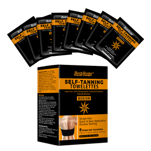 Toallitas bronceadoras de bambú biodegradables de fábrica, toallitas autobronceadoras, naturales, sin sol - Product Image 3