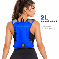 Gilet de course ultraléger avec poches pour bidons souples, sac d'hydratation Zero Bounce avec poche à eau de 2 L pour course de marathon