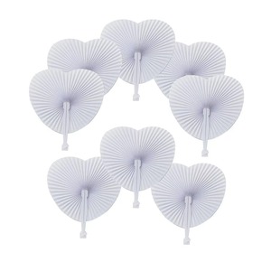 Hot Sale Portable Heart-Shape Hand Fan Painted Animal Style Bamboo Crafts for Weddings & Parties