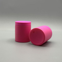 Pot en plastique PET cylindrique à large ouverture de 250 ml, vide, pour crème pour le visage, soins de la peau, avec bouchon à vis, pour bonbons, biscuits, chocolat
