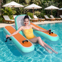 FBSPORT Flotteur de piscine gonflable sur mesure en tissu, flotteur de piscine gonflable OEM avec auvent