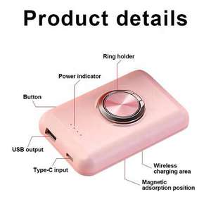 PD20W แบบสองทิศทางที่ชาร์จเร็วธนาคารที่ชาร์จแบบแ<span class=keywords><strong>ม</strong></span>่เหล็ก<span class=keywords><strong>5000</strong></span> mA แหล่งจ่ายไฟไร้สายสำหรับโทรศัพท์มือถือกลางแจ้ง - Product Image 2
