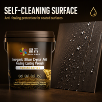 Vernis d'étanchéité mat anti-salissure en cristal de silicium inorganique, pulvérisable ou à rouleau, pour murs extérieurs