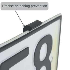 Cadre de plaque d'immatriculation invisible sans cadre en plastique ABS 2026, outils d'installation européens, lot de quatre, plaque simple - Product Image 6