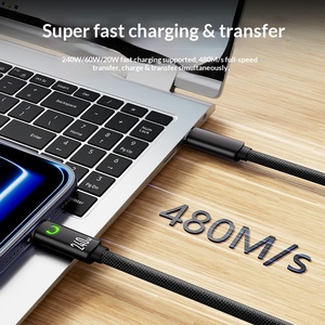 Cable de Carga Magnética Rápida de 240W para Tablets, iPhone, Samsung, <span class=keywords><strong>Huawei</strong></span>, Cable de Carga Magnético Portátil de Doble Tipo C - Product Image 4