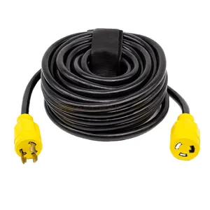 30 Amp STW 10 AWG NEMA L5-30P Male Plug to L5-30R Female Generator Adapterfor Home Appliance Use