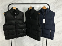 Gilet matelassé imperméable à col montant, brodé d'un petit logo, chaud et classique, scannable par code, collection automne/hiver