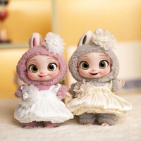 Poupée en peluche personnalisée de 17 cm, imperméable, mignonne, unisexe, avec tenues de la série mode, cadeau pour accessoires de déguisement de poupée