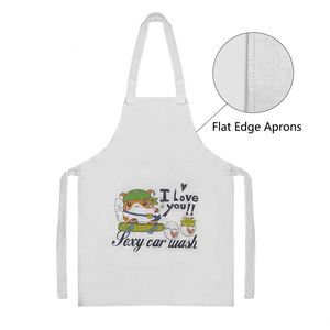 Tablier personnalisable DIY pour adulte et enfant, tablier vierge pour sublimation, tablier en lin pour restaurant, cuisine, artisanat - Product Image 4