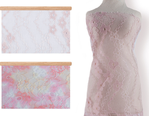 Genişlik 150 cm Pamuk Polyester Dantel Kumaş Kordonlu Esnemeyen Elbise Dantel Kumaşı Gelinlik Abiye Resmi Etek için - Product Image 3