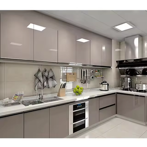 Meubles de <span class=keywords><strong>cuisine</strong></span> modernes <span class=keywords><strong>haut</strong></span> de gamme : armoires murales en bois pour rangement, design de garde-manger autoportant, armoires de <span class=keywords><strong>cuisine</strong></span> bleues - Product Image 2