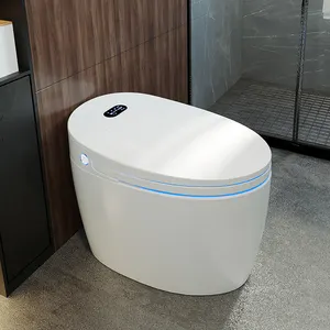 Bagno moderno sospeso sanitari disegni di un pezzo appeso wc ciotola automatica Dubai p-trappola intelligente wc intelligente