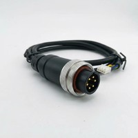 Connecteur mâle WS16 à 4 broches, étanche IP68, de type aviation, à verrouillage par vis, avec contacts plaqués or, pour usage industriel