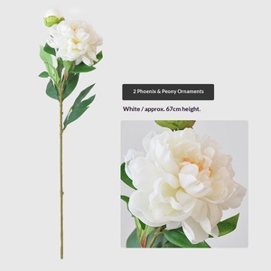 Bouquets <span class=keywords><strong>de</strong></span> pivoines artificielles <span class=keywords><strong>de</strong></span> luxe, fleurs en soie à 2 têtes, décoration moderne pour la maison, ameublement doux pour mariage, <span class=keywords><strong>rose</strong></span> 67CM - Product Image 6