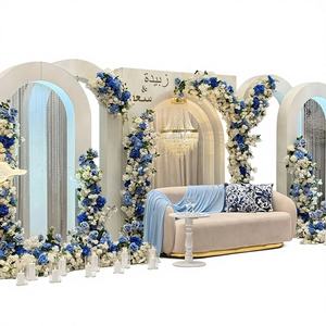 Arco de Boda Moderno y Sencillo de Acrílico Blanco LEDA con Diseño Elegante para Decoración de Escenarios y Eventos en Salones - Product Image 1