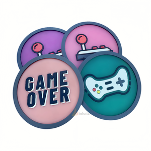 Custom Design Soft PVC Rubber Glow in the Dark Gaming coaster Silicone Coffee Drink Beer Costers Round Colorful Cup Coaster